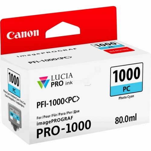 Картридж CANON PFI-1000PC Photo, голубой, 80мл., для PRO1000 (0550C001)