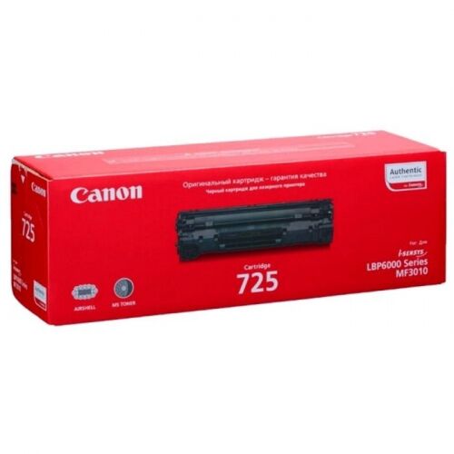 Картридж Canon 725, черный, 1600 стр., для LBP 6000/6000B, MF3010 (3484B005)