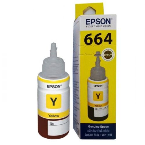 Картридж струйный Epson C13T66444A, желтый, 6500 стр., для Epson L100