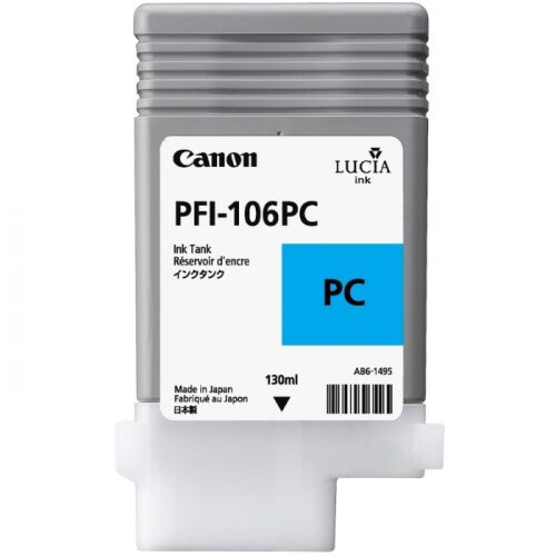 Картридж струйный Canon PFI-106PC голубой 130 мл. для imagePROGRAF iPF6400, iPF6450 (6625B001)