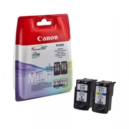 Комплект струйных картриджей Canon PG-510/CL-511, многоцветный/черный, комплект, 264 страниц, для 240/260/280/480/495/320/330/340/350/1900/2700 (2970B010)