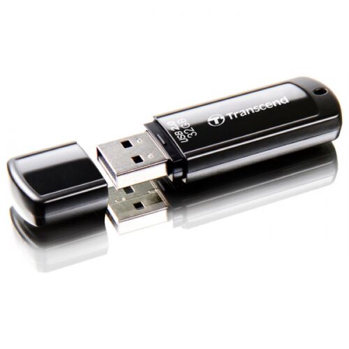 Флеш-накопитель 32GB Transcend JetFlash 350, USB 2.0, Black (TS32GJF350) фото 2