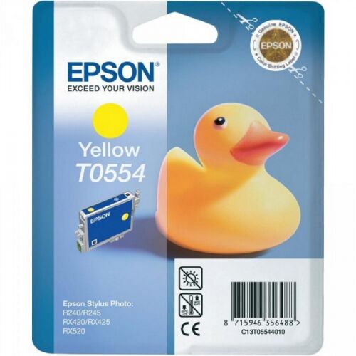 Картридж струйный EPSON T0554, желтый, 290 стр., для RX240/RX420/RX520 (C13T05544010)