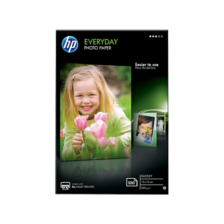 Глянцевая фотобумага HP для ежедневной печати, 100 листов, 10 x 15 см, 200 г/м² (CR757A)