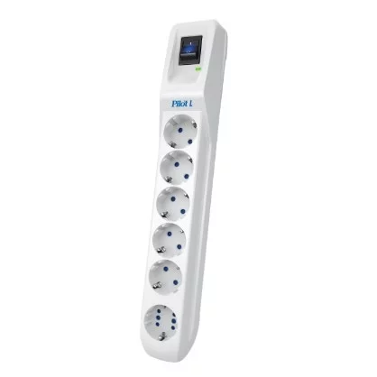ZIS Сетевой фильтр Pilot L (GP)-10м {5 розеток + 1 в формате GP, до 7 потребителей} (арт. 175)