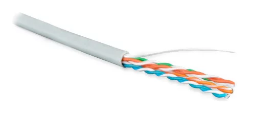 Кабель информационный Hyperline UUTP4-C5E-S24-IN-LSZH-GY-305 кат.5E U/ UTP 4X2X24AWG LSZH внутренний 305м серый