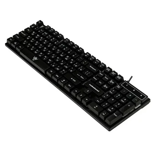 Клавиатура KG-23U BLACK Nakatomi Gaming - игровая с RGB-подсветкой, USB, черная фото 2