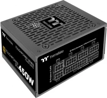 Блок питания Thermaltake SFX 450W Toughpower SFX 450 80+ gold (24+4+4pin) APFC 90mm fan 3xSATA Cab Manag RTL (PS-STP-0450FNFAGE-1)