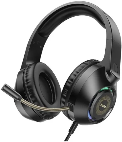 Наушники с микрофоном Hoco W108 Sue черный 2м мониторные USB оголовье (W108) (W108#MLN)