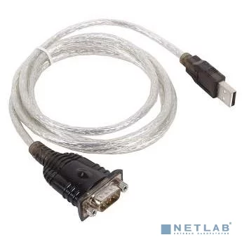 ORIENT Кабель-адаптер USS-111N18, USB Am to RS232 DB9M (Prolific PL2303HXD, поддержка Win 8.x/ 10), длина 1.8м, крепеж разъема - гайки