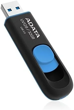 Флеш накопитель 32GB A-DATA UV128, USB 3.0, черный/синий (AUV128-32G-RBE) фото 5
