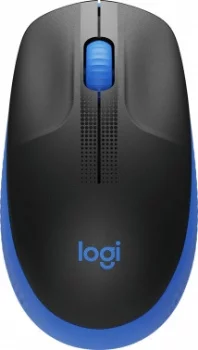 Мышь Logitech M190 черный/ синий оптическая (1000dpi) беспроводная USB (2but) (910-005914)