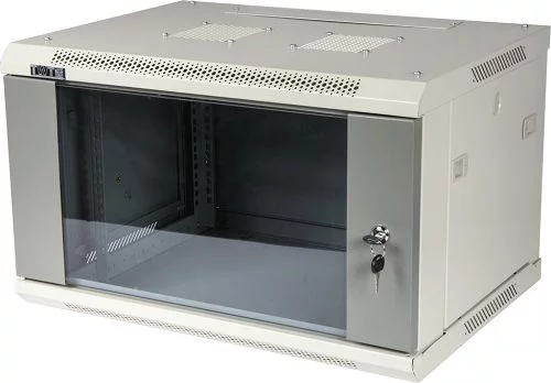 Шкаф настенный серии Pro, 15U 600x800, стеклянная дверь (TWT-CBWPG-15U-6X8-GY)
