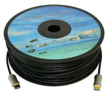 Кабель аудио-видео Fiber Optic HDMI (m)/ HDMI (m) 35м. позолоч.конт. черный (1072463) (1072463#MLN)