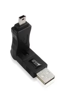 GCR Переходник USB 2.0 AM / MiniUSB, поворотный 360 градусов, GC-AM2M5