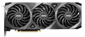 Видеокарта MSI PCI-E 4.0 RTX 3070 VENTUS 3X 8G OC LHR NVIDIA GeForce RTX 3070 8192Mb 256 GDDR6 1755/14000 HDMIx1 DPx3 HDCP Ret