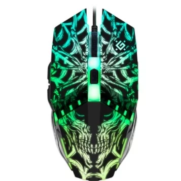 DEFENDER PROTOTYPE игровая мышь чёрная (6 кнопок, 3200 dpi, подсветка, USB, GM-670L) (52670) фото 2