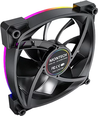 Вентилятор для корпуса Montech AX120 ARGB 120х120x25 черный 4-pin 27дБ (AX120 PWM BLACK) Ret фото 3