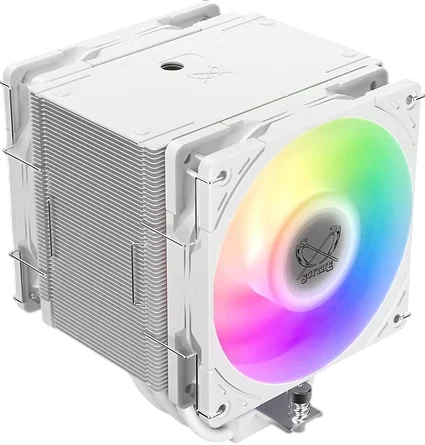 Кулер для процессора/ CPU Cooler Scythe Mugen 6 Dual Fan White ARGB Edition (300W, 4-pin PWM, 154mm, ARGB, Al/ Cu, 6x6mm, 2x120mm, 75.17CFM, 35.57dBA, 2500RPM, S: 1851/ 1700/ 1200/ 115X/ 2011/ 2066, AM5/ AM4 (SCMG-6000DWR)