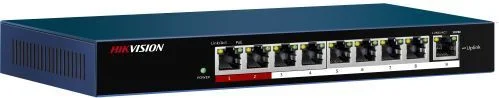 Коммутатор Hikvision DS-3E0109P-E/M(C) 9x100Мбит/с 8PoE+ 58W неуправляемый