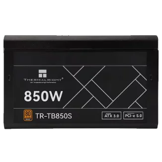 Блок питания 850W/ Thermalright, 850W 80+ Bronze (ATX, 3, PCIe 5.0, Non-modular, 1x24(20+4)pin 550mm, 1xCPU*2 8(4+4)pin 600+150mm, 1xPCIe*2 8(6+2)pin 500+150mm, 1x12VHPWR PCIe 5.0 12+4pin 600mm, 1xSATA*3+MOLEX4pin*1 400+150+150+1 (TR-TB850S)