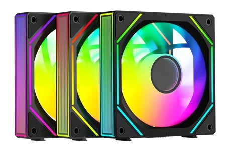 Вентилятор для корпуса Ocypus Gamma F12 UNI BK ARGB REVERSE BLADE 3 IN 1, 3x120x120x25mm, 4-PIN PWM, 800-1800 RPM, 31 DBA MAX, HYDRO BEARING (GAMMA F12 UNI BK ARGB REVERSE BLADE 3IN1)