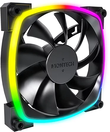 Вентилятор для корпуса Montech AX120 ARGB 120х120x25 черный 4-pin 27дБ (AX120 PWM BLACK) Ret фото 7
