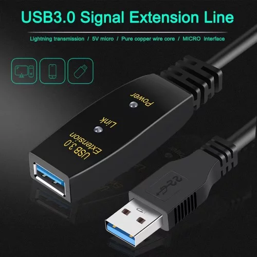 KS-is KS-776-10 Кабель USB 3.2 Gen 1 AM AF 10м активный фото 2
