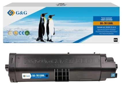G&G toner-cartridge for Kyocera ECOSYS P2335d/ P2335dn/ P2335dw/ M2235dn/ M2735dn/ M2835dw 11000 pages GG-TK1200L with chip гарантия 36 мес.