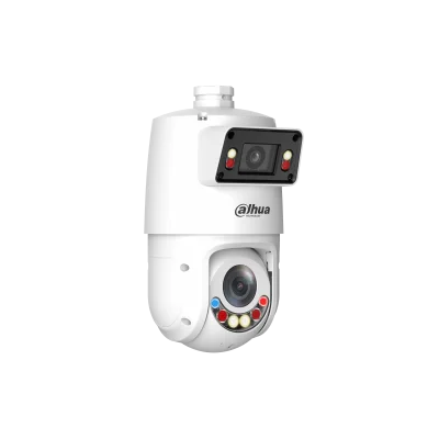 DAHUA DH-SDT4E225-4F-GB-A-PV1-0280-S2 Уличная купольная PTZ IP-видеокамера 1/2.8 4Мп CMOS ИК 30м, Led 30м (панорамный модуль) 1/2.8 2Мп CMOS ИК 100м, Led 50м, WDR 120дБ (PTZ-модуль) Видеоаналитика: