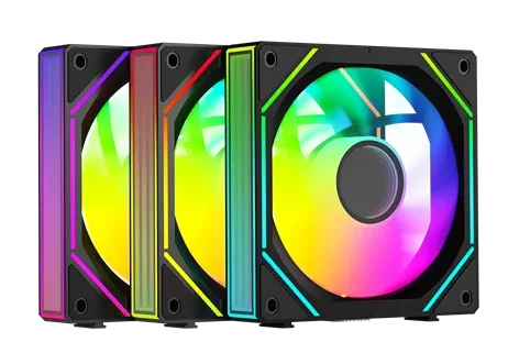 Вентилятор для корпуса Ocypus Gamma F12 UNI BK ARGB 3 IN 1, 3x120x120x25mm, 4-PIN PWM, 800-1800 RPM, 31 DBA MAX, HYDRO BEARING