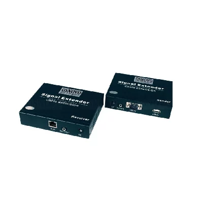 Передача VGA+аудио+USB(клавиатура, мышь) по Ethernet OSNOVO TLN-VKM/1+RLN-VKM/1(ver.2) Комплект (передатчик+приемник) для передачи VGA, USB(клавиатура+мышь) и аудиосигнала по сети Ethernet. Расстояние передачи 