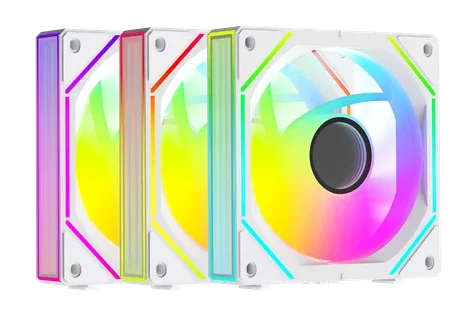 Вентилятор для корпуса Ocypus Gamma F12 UNI WH ARGB REVERSE BLADE 3 IN 1, 3x120x120x25mm, 4-PIN PWM, 800-1800 RPM, 31 DBA MAX, HYDRO BEARING (GAMMA F12 UNI WH ARGB REVERSE BLADE 3IN1)