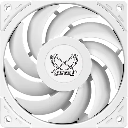 Кулер для корпуса/ Case Cooler Scythe Wonder Tornado 120 White (120x120x26mm, 4-pin PWM, 75.17CFM, 35.57dBA, 2500RPM, White) (WT1225FD25W-P)