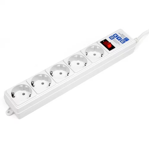 Фильтр-удлинитель Power Cube B 5.0 м 5 розеток (белый) 10А/2,2кВт/ Surge protector Power Cube B 5.0 m 5 outlets (white) 10A / 2.2kW (SPG-B-15-WHITE) фото 2