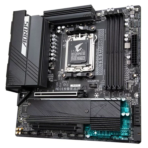 Материнская плата Gigabyte OEM B650M AORUS ELITE AX, Socket AM5, AMD B650, 4xDDR5-5200, HDMI+DP,2xPCI-Ex16,4xSATA3(RAID 0/ 1/ 10) 2xM.2, 8 Ch Audio, 2.5GLan, WiFi, (4+4)xUSB2.0, (7+2)xUSB3.2, (1+1)xUSB3.2 Typ (B650M AORUS ELITE AX||OEM) фото 3