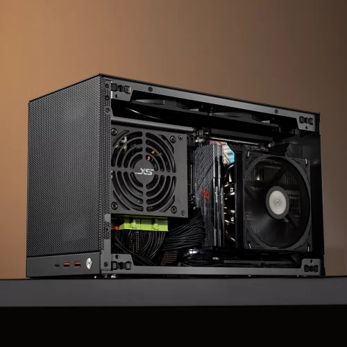 Корпус без блока питания/ Case PCCooler K101 MESH GY 3F, Mini-Tower, Mesh, 3x120mm, 2xUSB-A 3.0 + 1xUSB-C 3.1, SFX PSU Support, mITX Grey фото 9