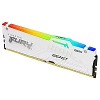 Модуль памяти Kingston 32GB DDR5 6000 DIMM CL30 FURY Beast White RGB EXPO Non-ECC Unbuffered DIMM 2RX8 30-36-36 1.4V 288-pin 16Gbit (KF560C30BWEA-32)