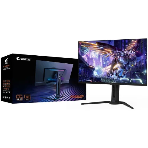 Монитор 31.5 Монитор 31.5 Gigabyte AORUS FO32U2P-EK Black (QD-OLED, 3840 х 2160, 240Hz, 250 cd/ m, 1000:1, 2xHDMI 2.1, DP 2.1, DP 1.4 3xUSB 3.2, USB Type-C) (AORUS FO32U2P EK) фото 9