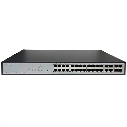 Коммутатор Origo OS2328P/360W OS2328P/360W/A1A (L2) 24x1Гбит/с 4xКомбо(1000BASE-T/SFP) 24PoE 360W настраиваемый