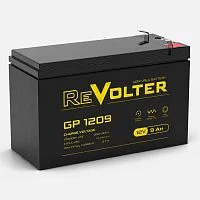 Батарея REVOLTER серия GP, REVOLTER GP 1209, напряжение 12В, емкость 9Ач (разряд 20 часов), макс. ток разряда (5 сек.) 120А, макс. ток заряда 2.25А, свинцово-кислотная типа AGM, клеммы F2, ДxШxВ 151х