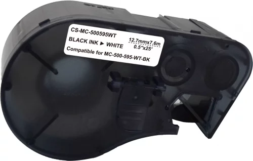 Картридж ленточный Cactus CS-MC-500595WT черный на белом 12.7x7.6 для Brady BMP-41/BMP-51/BMP-53-PC-Linked