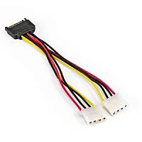 Exegate EX294795RUS Кабель питания SATA ExeGate EX-CC-SATAM2MF-0.15 (15pin M/ 2xMolex F, 0,15м)