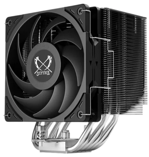 Кулер для процессора/ CPU Cooler Scythe Mugen 6 (230W, 4-pin PWM, 154mm, Al/ Cu, 6x6mm, 1x120mm, 60.29CFM, 26.88dBA, 2000RPM, S: 1851/ 1700/ 1200/ 115X/ 2011/ 2066, AM5/ AM4, silver, black) (SCMG-6000)