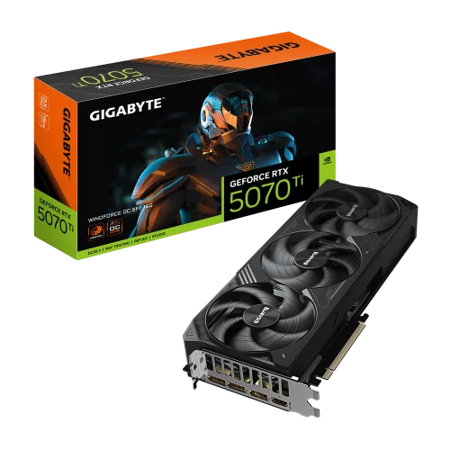 Видеокарта Gigabyte RTX5070Ti WINDFORCE OC SFF 16GB GDDR7 256bit 3xDP HDMI 3FAN RTL (GV-N507TWF3OC-16GD)