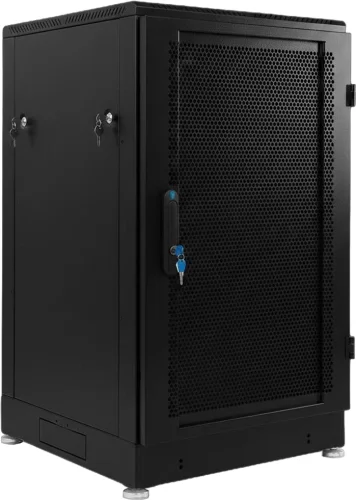 ЦМО Шкаф серверный напольный 24U (600 1000) дверь перфорированная 2 шт., чёрный (ШТК-М-24.6.10-44АА-9005)