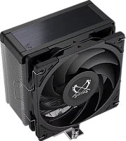 Кулер для процессора/ CPU Cooler Scythe Kotetsu Mark 4 (150W, 4-pin PWM, 155mm, Al/ Cu, 4x6mm, 1x120mm, 60.29CFM, 26.88dBA, 2000RPM, S: 1851/ 1700/ 1200/ 115X, AM5/ AM4, silver, black) (SCKTT-4000)