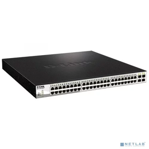 Коммутатор/ DGS-1210-52MPP Smart L2 Switch 48х1000Base-T PoE, 4х1000Base-X SFP, PoE Budget 740W, Compact CLI (DGS-1210-52MPP/E2A)