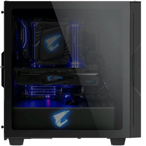 Корпус Gigabyte AORUS C300 Glass MidTower, ATX, USB-C x1, USB3.0 x2, Audio I/ O, GPU:400mm, Black, TG (551223) (GB-AC300G) фото 3