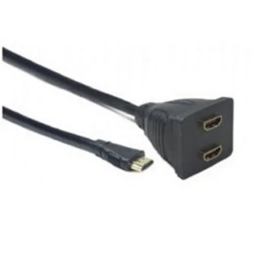Cablexpert DSP-2PH4-002 Разветвитель HDMI Cablexpert DSP-2PH4-002, HD19F/ 2x19F, 1 компьютер => 2 монитора, пассивный, Full-HD, 3D, 1.4v